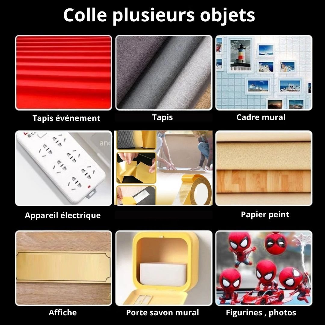 ruban Adhésif | double face | 20mm grille - BricoRapide