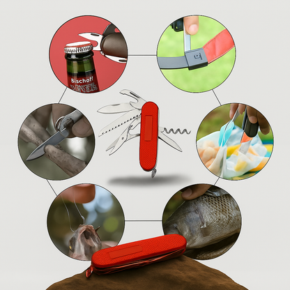 couteau multifonction | rouge