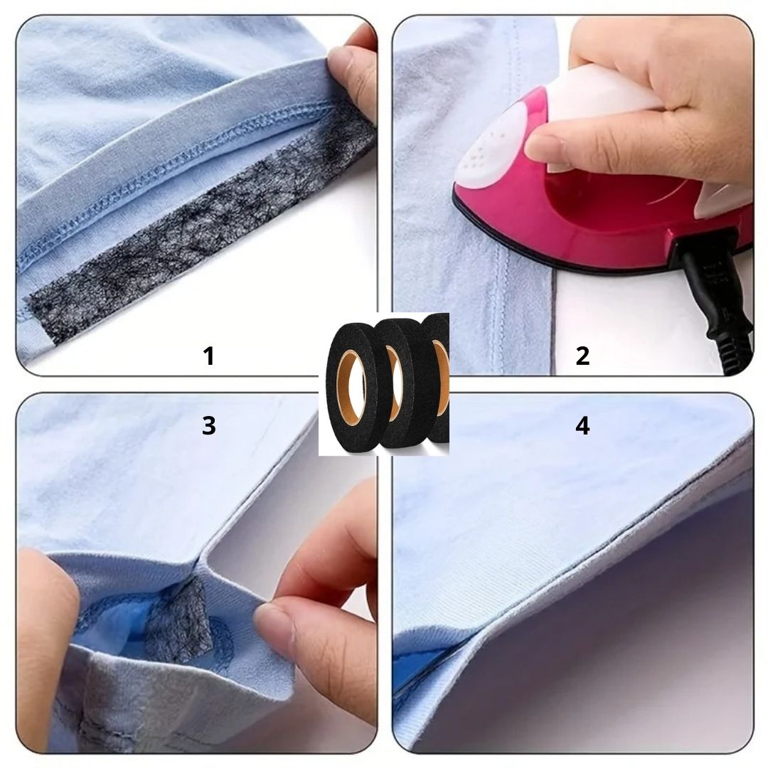 ruban thermocollant ourlet | noir | 1 cm x 60 M