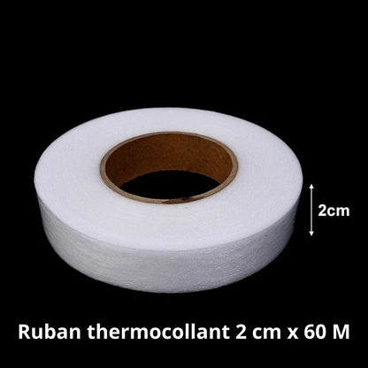 ruban thermocollant ourlet | blanc | 2 cm x 60 M