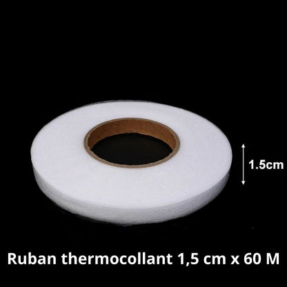 ruban thermocollant ourlet | blanc | 1,5 cm x 60 M