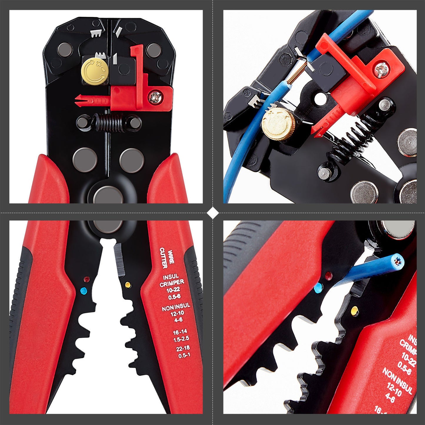 Pince à dénuder 0,2-6 mm² 10-24 AWG | rouge
