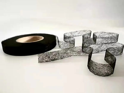 2 rouleaux ruban thermocollant ourlet | noir et blanc | 1,5 cm x 24 M