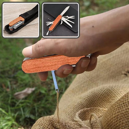 Couteau multifonction | Marron bois