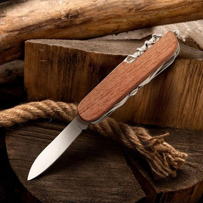 Couteau multifonction | Marron bois