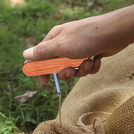 Couteau multifonction | Marron bois