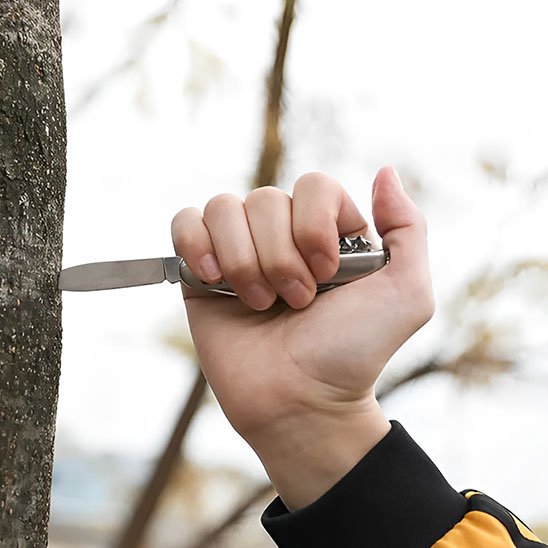 Couteau multifonction argenté | 10-en-1 Compact