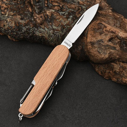 Couteau multifonction | Marron bois